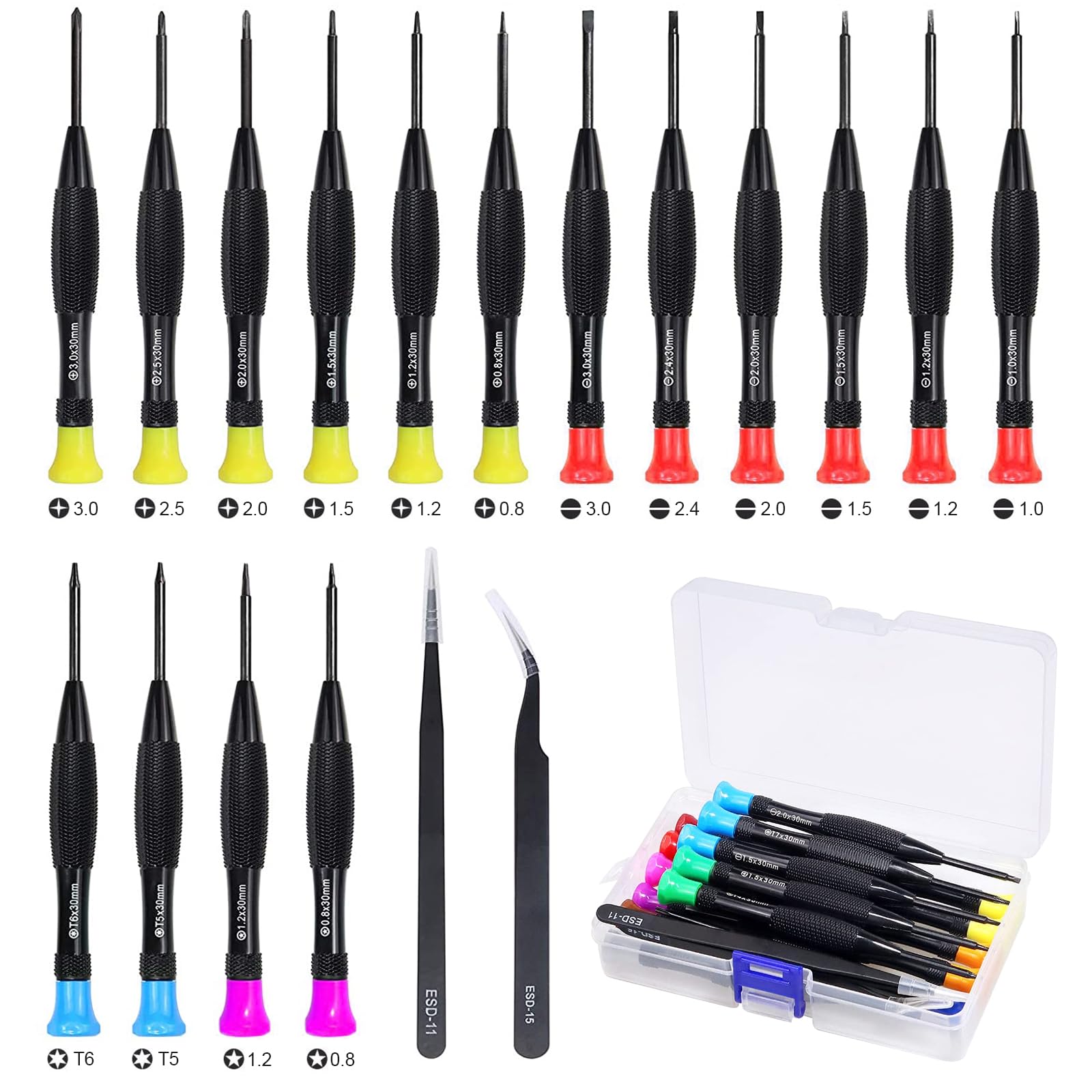 Surcotto Small Precision Screwdriver Set, Glasses Screwdriver, Magnetic Mini Repair Tool Kit for Jewellers Watch PS4 P5 Ring Doorbell Computer Sunglasses Watchmakers Repair