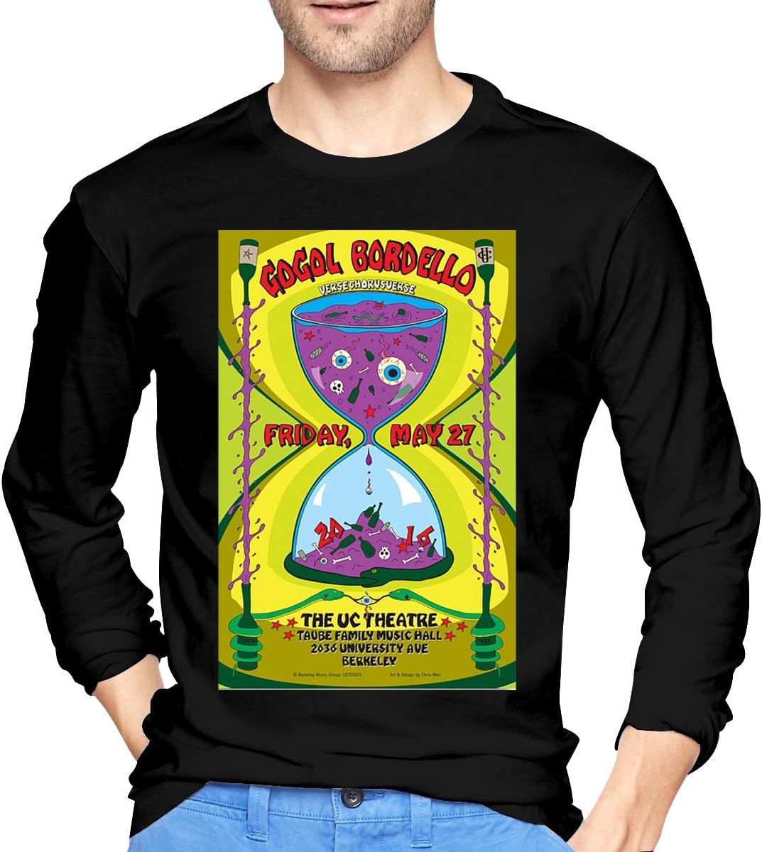 COURTNEY FRANCIS Mens Cool Gogol Bordello Long Sleeve T Shirt Black