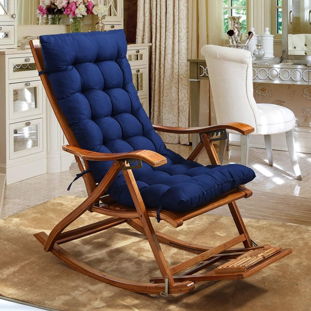 LE Autumn and winter recliner cushion Thicken Lengthen Folding chair cushion Rattan chair rocking chair cushion Universal cotton pad Cushion,F