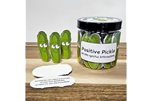 60 Pack Positive Affirmation Pickle Jar Emotional True Support Pickle,Encouragement Gift Set for Back-to-School, Teachers