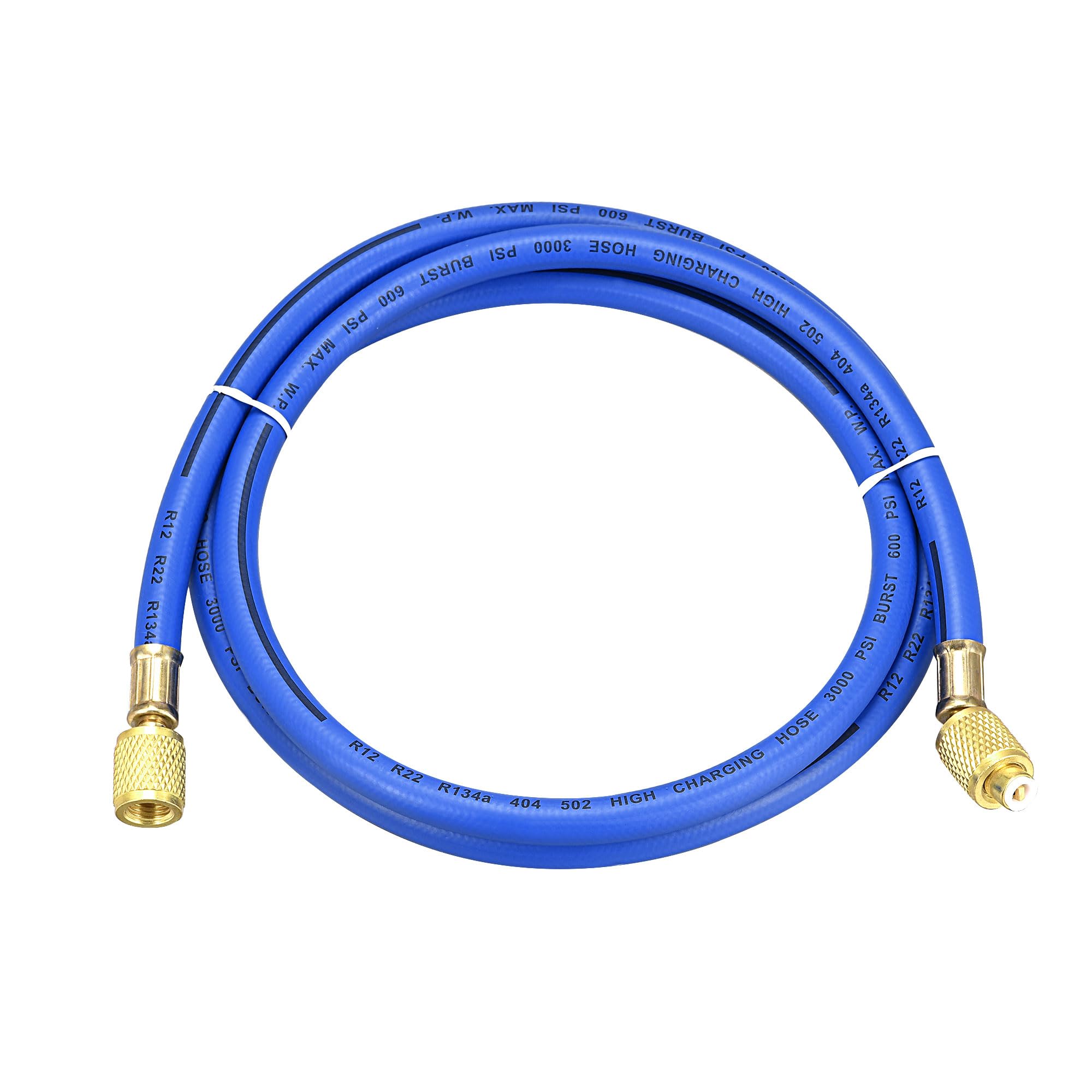 sourcing map Charging Hose Tube, 1/4 SAE Thread 4.92Ft Length 600PSI Tube, for Home Air Conditioner Refrigeration Maintenance, Blue