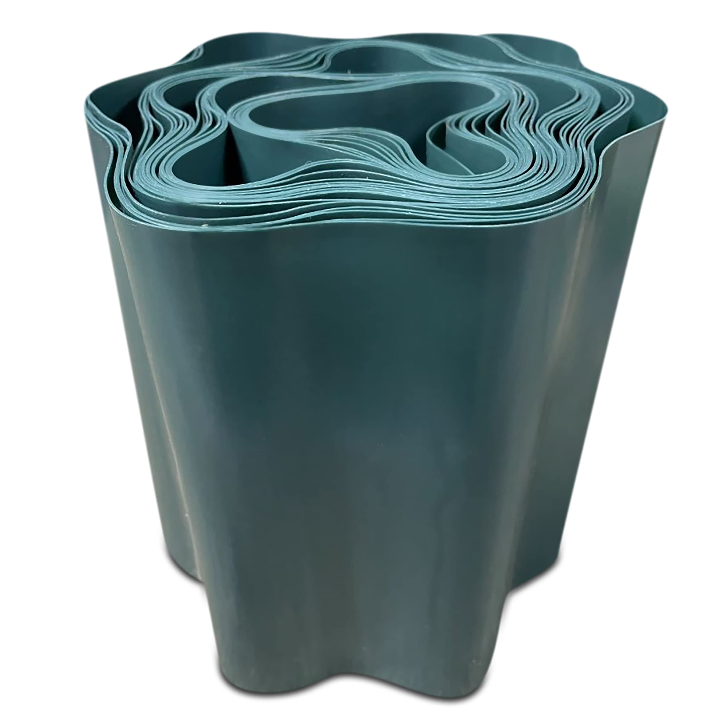 Enhance Your Garden Design with 9 Metres, Green Flexible Plastic Lawn Edging - Durable, Weatherproof, and Frost-Resistant! 15cm Height. Set by MYPURECORE