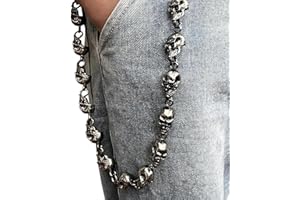 PINKPIN Trouser Chains for Men Pants Chain Jean Chains Belt Chain Biker Wallet Chain Skull Pants Chains for Men Biker Chain Punk Heavy Skull Goth Accessories