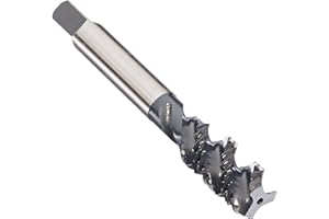 YG-1 F4 Series Vanadium Alloy HSS Spiral Flute Tap, Steam Oxide, Round Shank with Square End, Bottoming Chamfer, 1/2"-13 Thre