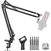 InnoGear Boom Arm Microphone Mic Stand for Blue Yeti HyperX QuadCast SoloCast Snowball Fifine Shure SM7B and other Mic, Mediu