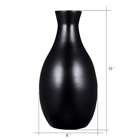 Buy Villacera Handcrafted 16 Tall Black Bamboo Vase Decorative