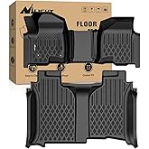 Nilight TPE Floor Mats for Chevy Silverado GMC Sierra 1500 Bench Seat 2019-2026, 2020 2021 2022 2023 2024 2025 2026 Chevrolet Silverado GMC Sierra 2500HD 3500HD Crew Cab W/O Rear Underseat Storage Box