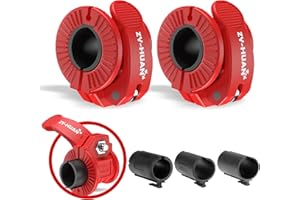 ZY-HUAN Pro Barbell Clips 1 inch Barbell Clamps 0.9-1.18inch Quick Release Weight Clips for Bars Multi-Size Adjustable Olympic Barbell Clamps