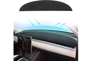 MASHA Dashboard Cover for Tesla Model 3/Y, Flannel Dashboard Pad Dash Mat Compatible with Tesla Model Y Model 3 2017-2021 2022 2023 Dashboard Decorative Interior Auto Accessories