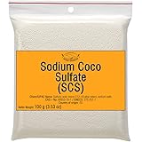 Sodium Coco Sulfate (SCS) - Fine Granules - 100g | 3.53oz - Anionic, Foaming Surfactant - DIY Solid Shampoo Bars, Soap, Foamy