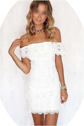 white mini off the shoulder dress