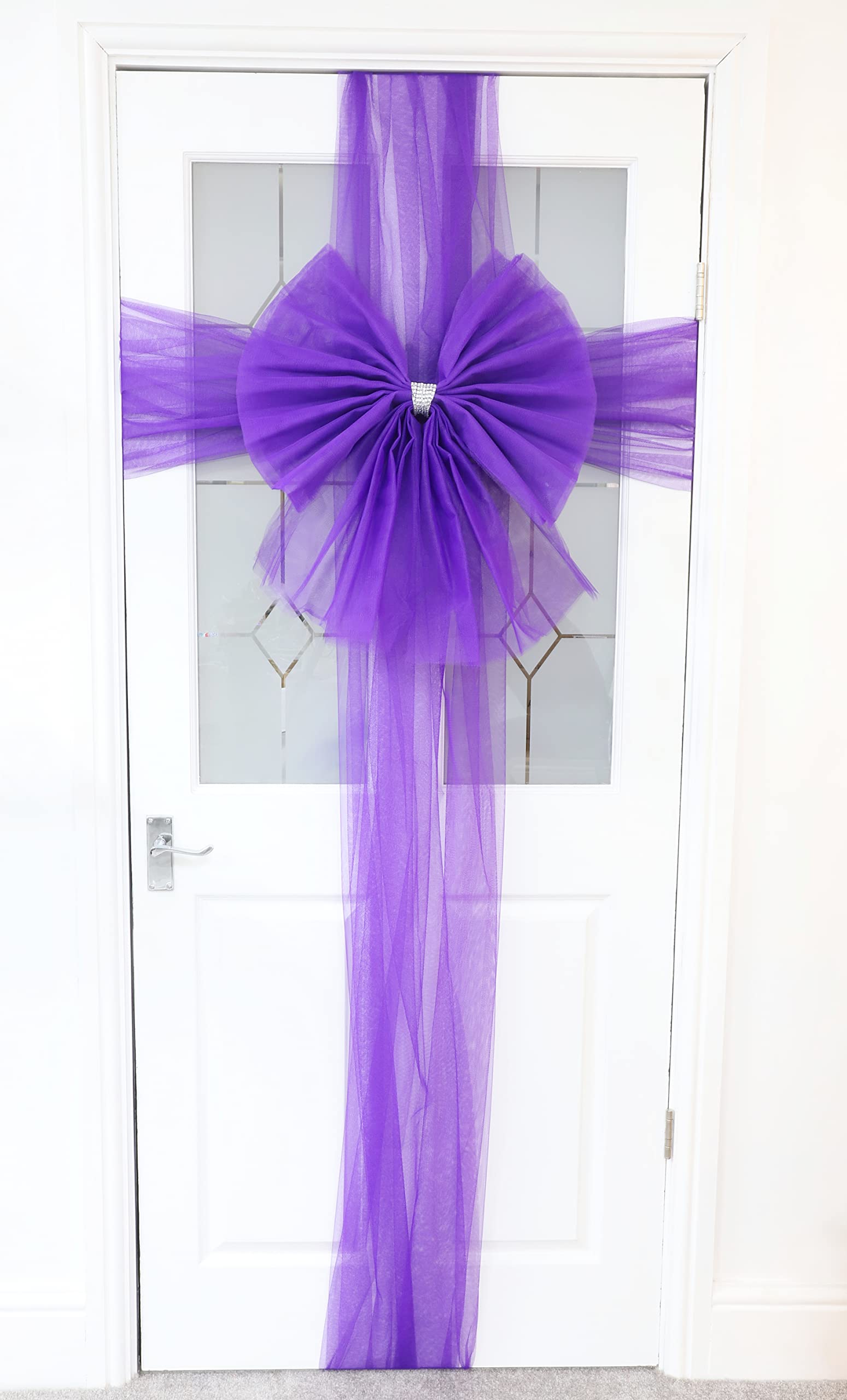Christmas Concepts® DIY Decorative Door Bow With Diamante Decoration - Wedding/Parties/Christmas (Purple)