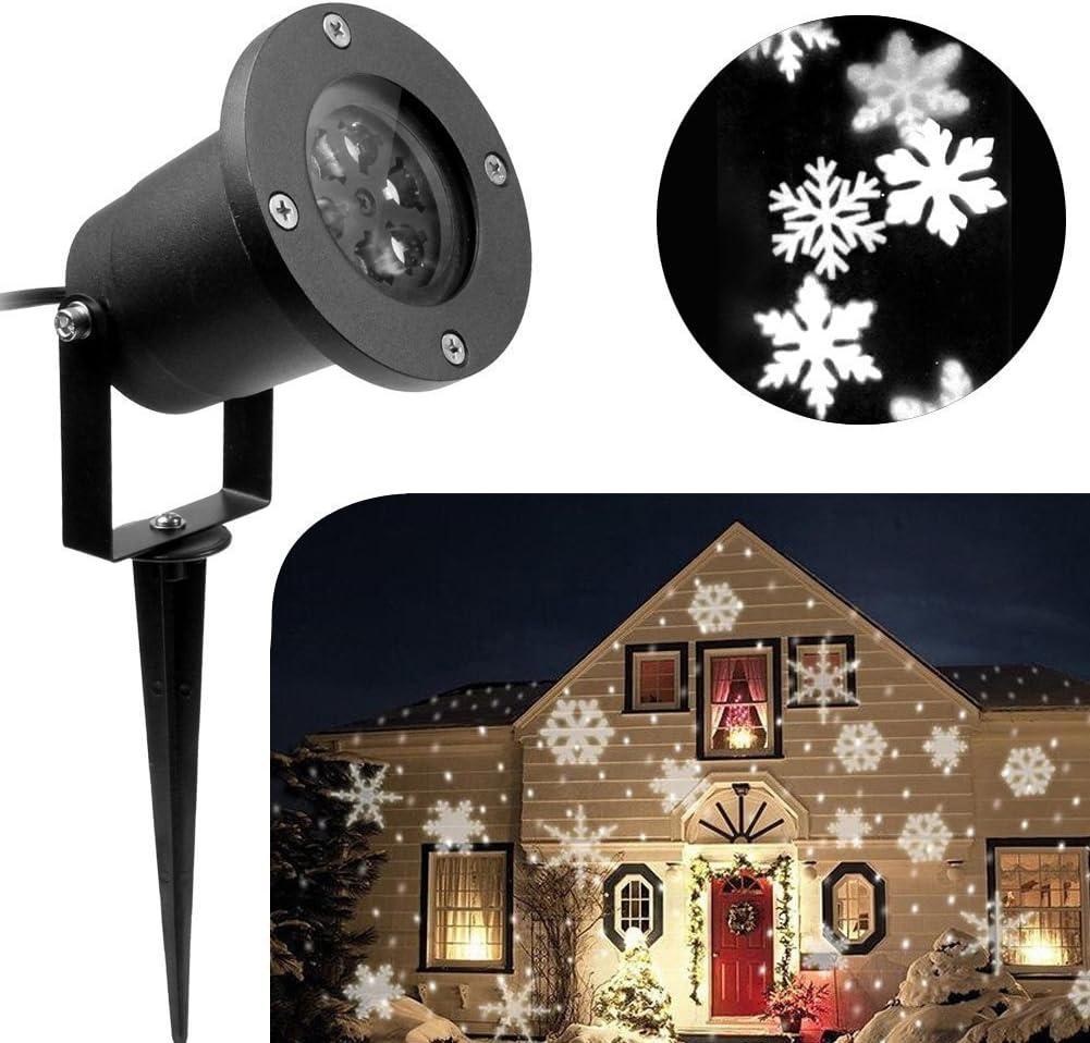Christmas Snowflake Projector Light - SurLight LED Waterproof Moving Snowflake Light, Landscape Projector lamp for…