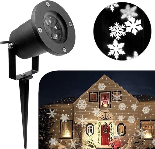 Christmas Snowflake Projector Light SurLight LED Waterproof Moving