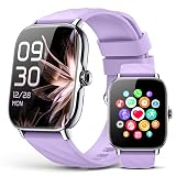 Kriutefy Fitness Tracker Smart Watches for Men Women with Step Counter, Sleep Calorie Monitor, Pedometer, IP68 Waterproof, Smartwatch with 120+ Sports for iPhone Android (Light Purple, 1.91)