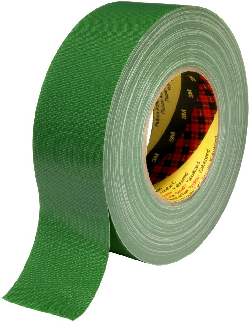 3M 389GR50 Universal High Strength Fabric Tape, 50 mm x 50 m, Green