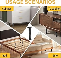 6 PCS Adjustable Height Bed Frame Support Legs