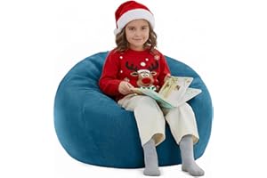 Nobildonna Bean Bag Chair Cover (No Filler) for Kids and Adults,Beanbag Stuffed Animal Storage Without Filling Plush Toys Holder and Organizer Soft Premium Corduroy 200L