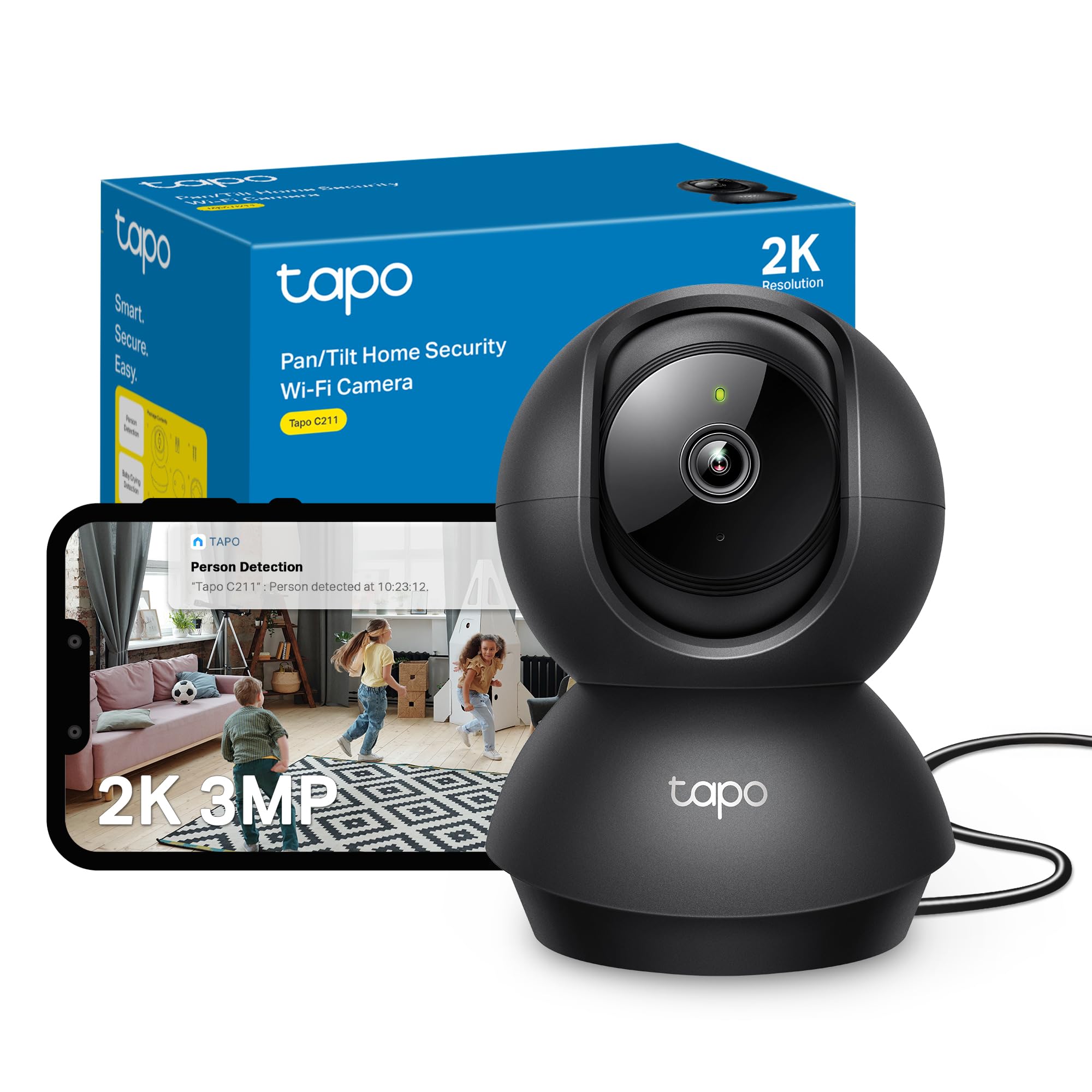 Tapo C211 2K 3MP Pan/Tilt Indo...