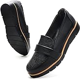 UZB Slip On Loafers for Womens Leather Comfort Memory Foam Dress Shoes