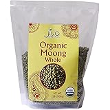 Jiva Organics Organic Mung Beans Whole 2 LB Bag - Green Moong Bean - Perfect for Cooking & Sprouting