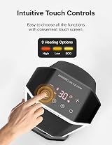 Pelonis 2 in 1 Electric Space Heater 2000W with Remote Oscillation 75° view 7