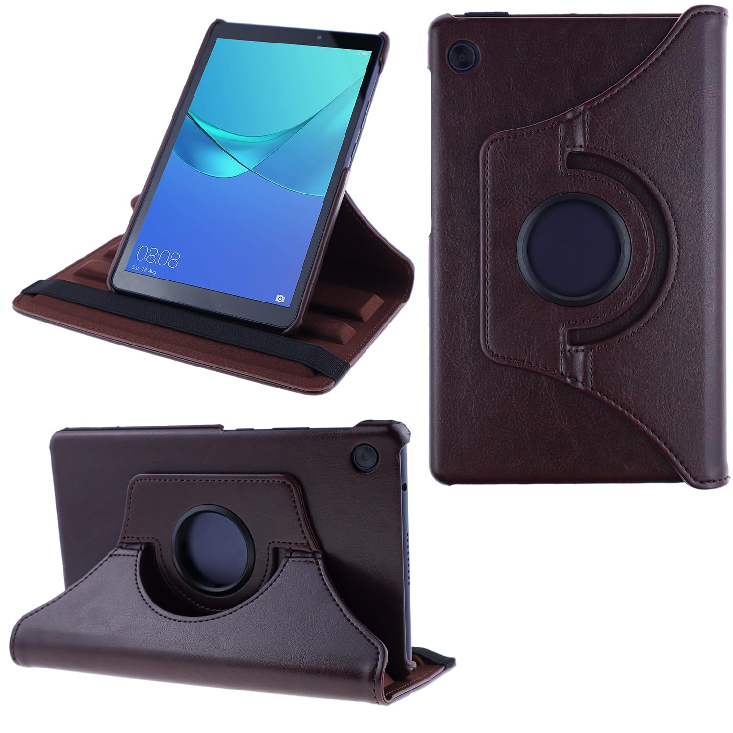 COOVY® 2.0 Cover for Huawei Matepad T10 / T10S (10.1") ROTATING 360° DEGREE SMART CASE STAND HOUSING PROTECTION | brown