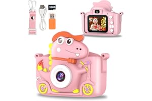 Upgrade Selfie Kids Camera, Kids Camera Toy, 1080P HD Video Kids Digital Camera with Cute Protective Cover and 32G SD Card, C