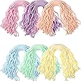 Civaner 6 Pieces Sensory Spaghetti Stretchy Toy Stretchy Pasta Toy Ramen Fidget Strings for Carnival Prizes Easter Party Gifts Stress Relieve Early Education Birthday(Macaron Color)