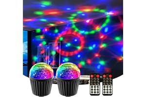 Yiixuyo - LED Disco Ball Light with Remote -2 Sets of RGBW Multi-Color Flashing Dance Table Lamps, Suitable for Birthdays, Christmas，Weddings KTV，Bar - Dance Projection Party Light. ﻿