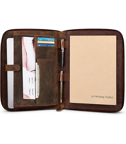 Leather Portfolio Organizer Folio Leather Padfolio Portfolio