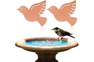 AceOrbit 2 Pcs 99.99% Pure Copper Bird Bath Disk Triple Point Support Design Lower Cleaning Frequency for Physical Water Purify Outdoor Bird Bowls All Season Safe for Outdoor Birdbaths, Bowl