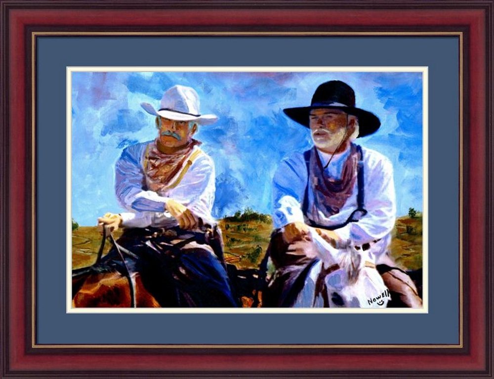 Lonesome Dove Gus And Call Painting Framed Wall Art Painting