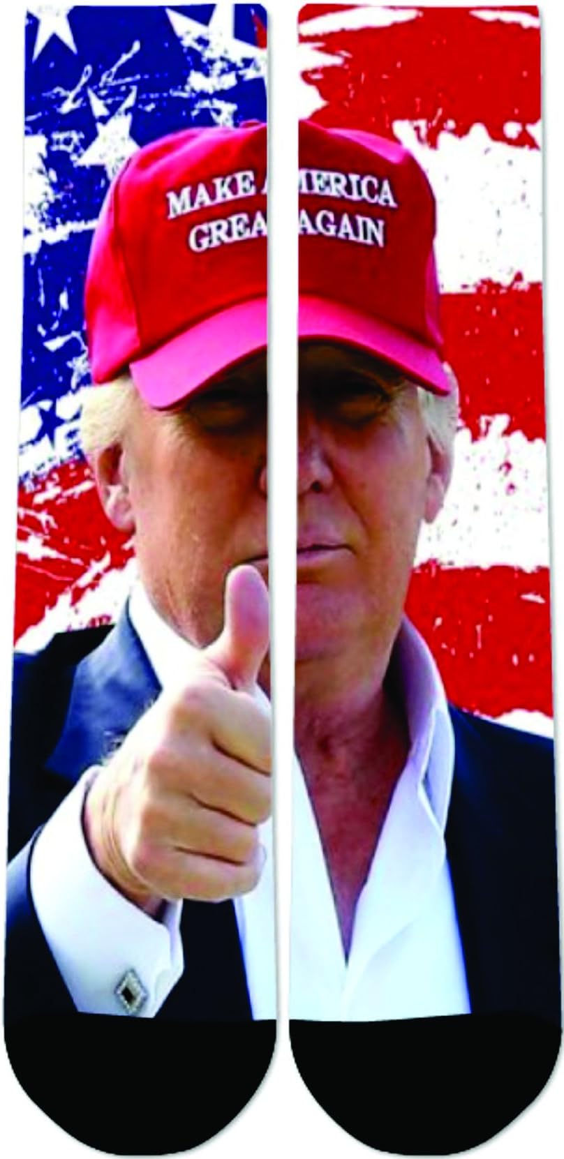 EliteDesignzz Men's Trump America Flag Custom Crew Socks