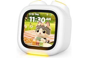 Think Academy Pawpal Alarm Clock for Kids - 3.8" Touchscreen with Interactive Digital Pet