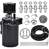 Réservoir Séparateur Huile Air Filtre, Oil Catch Can Reservoir Tank Kit Universal Polish Baffled 2-Port With Drain Valve Breather Baffled 5oz Capacity