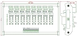 Electronics-Salon DIN Rail Mount 8 DPDT Signal
