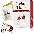 Trobing Wine Filter 12 Bags, Removes Sulfites Histamines and Tannin, All Natural Purifier Filters