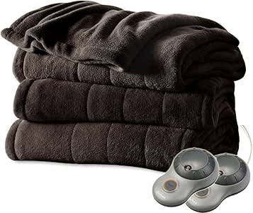 Amazon.com: Sunbeam Channeled Microplush King Heated ...