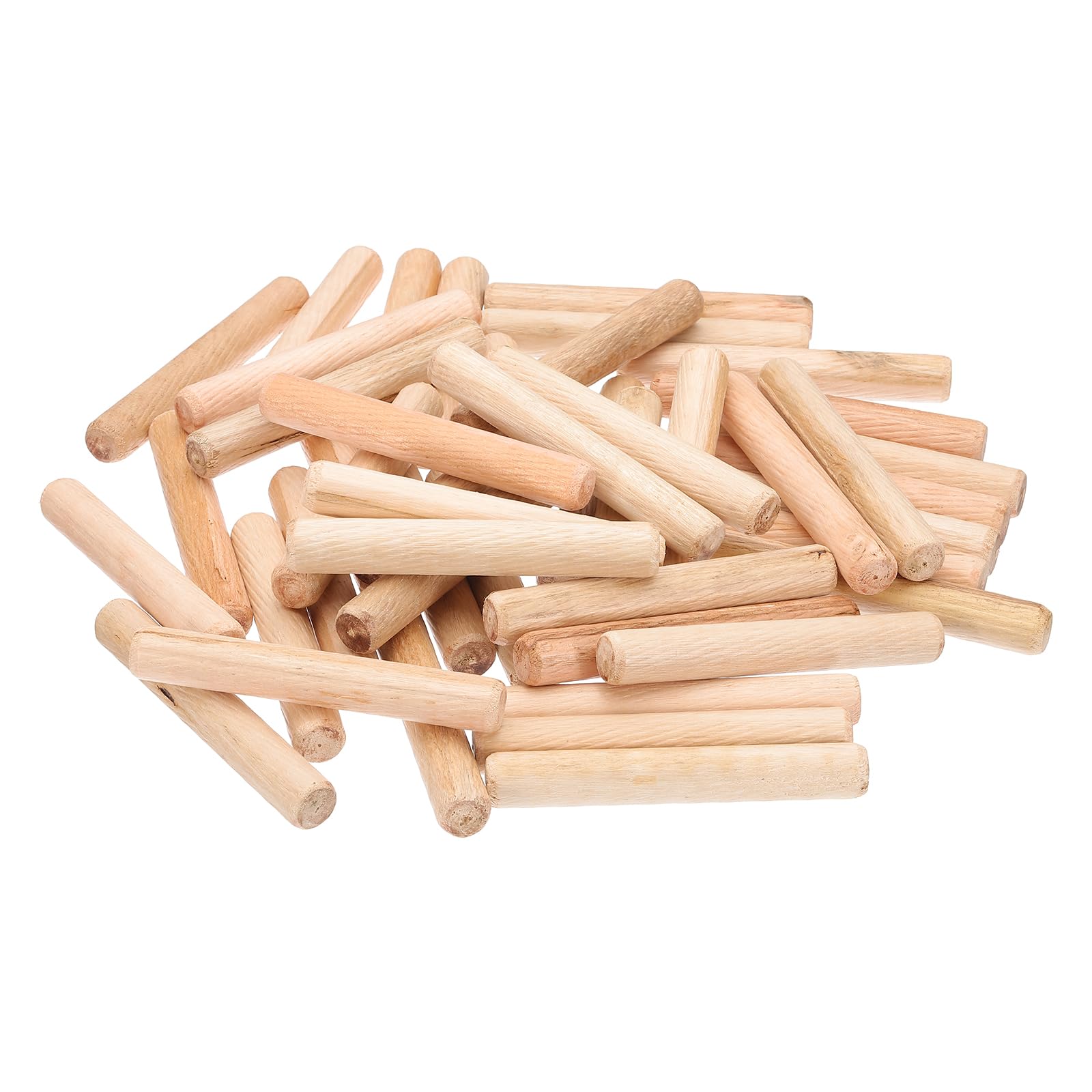 PATIKIL 1/2 Wooden Dowel Pins, 144 Pcs M12x80mm Wood Dowel Pins Hardwood Pegs Fluted Groove Easy Insertion for Crafts Furniture Door Art