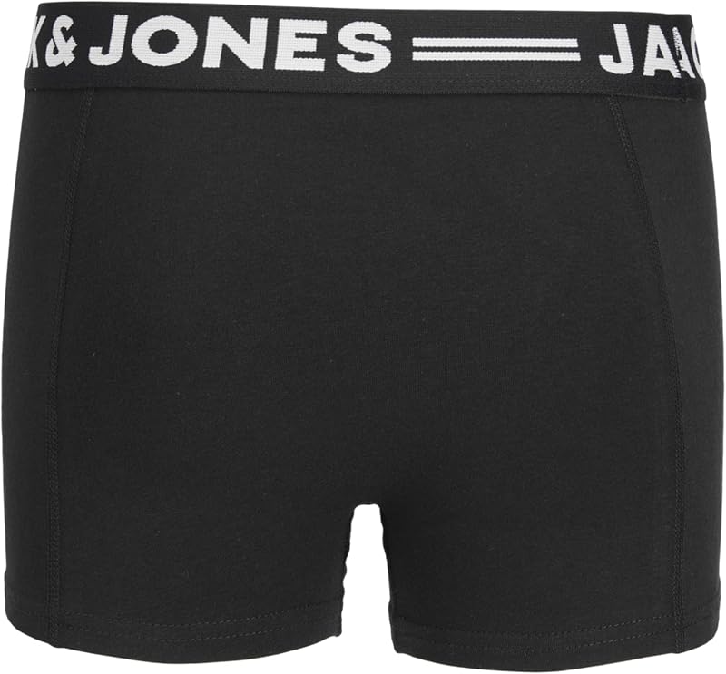Sense Trunks Noos Jnr - Juego de 3 Trunks Calzoncillo, Niños, Negro - Blanco, 140 — foto 2 de 2