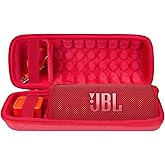 khanka Hard Travel Case Replacement for JBL Flip 7 / Flip 6 Waterproof Portable Bluetooth Speaker(Red)