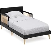 Delta Children Logan Wood Toddler Bed, Greenguard Gold Certified, Midnight Grey/Natural