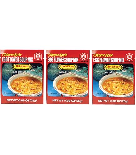 Kikkoman Chinese Style Egg Flower Soup Mix – Vegetable, 1.05 Oz (30g), Made In Japan