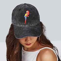Parrot Bird Animal Embroidered Baseball Cap for
