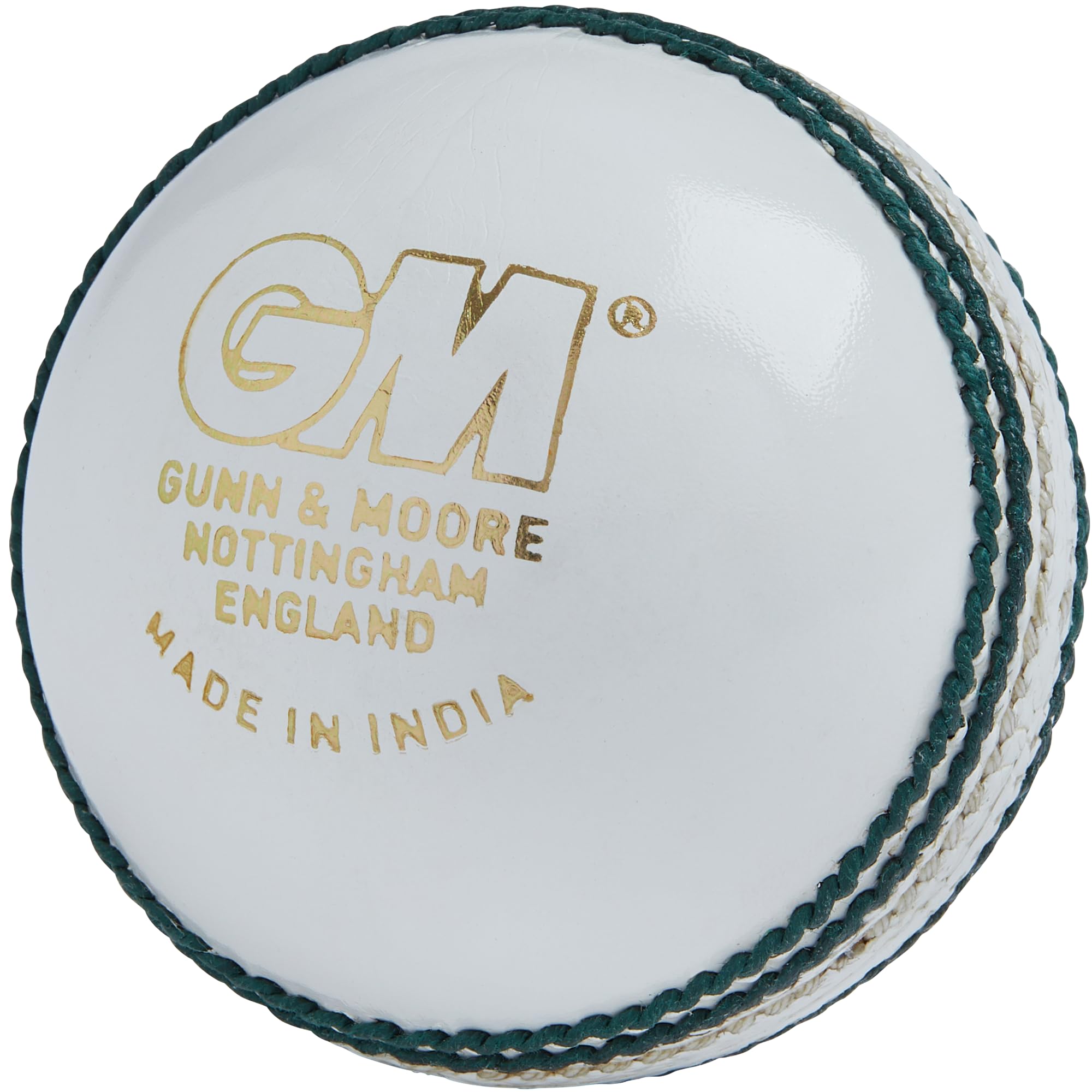 Gunn & Moore GM | Cricket Ball | Maestro Grade 1 County Match | Hand Stitched Waxed Leather 78-80 Seam Stitches | Mens | 5.5-5.75 Ounces | White
