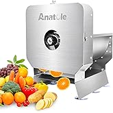 Anatole Electric Vegetable Slicer Commercial Fruit Cutter Stainless Steel 0-0.4'' Thickness Adjustable with Manual Mode for T