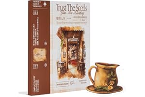 Dwpetzo 558pcs Coffee Journal Stickers, Ephemera for Junk Journaling Supplies, 50 Sheets Pre-Cut Washi Scrapbook Sticker Book for Scrapbooking, Bujo, Collage, Planners, DIY Art Crafts