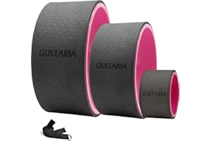 GUSTARIA Yoga Wheel Set, Sports Yoga Wheel Roller for Back Pain, Stretching, Improving Yoga Poses & Backbend, with Extra Guide & Free Yoga Strap, 3 Pack(13, 10 & 6")