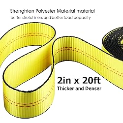 JCHL Recovery Tow Strap with Reinforced Loops